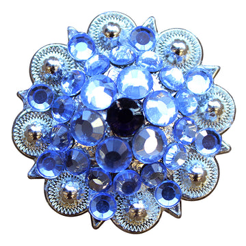 1.25 Inch Amythyst Montana Crystals Berry Silver Bling Saddle Cowgirl